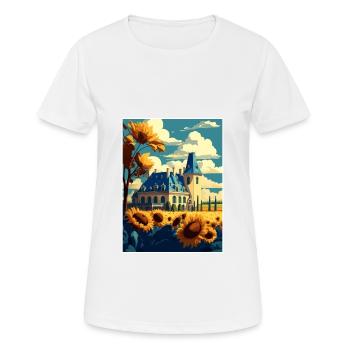 Vallée de la Loire France Vintage voyage affiche Souvenir - T-shirt respirant Femme - blanc - Devant - AI Model Female 172 dark (172cm)