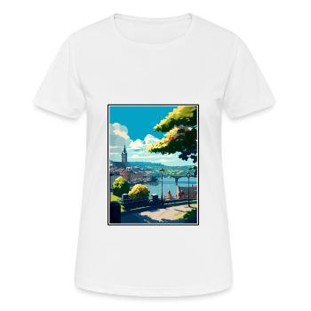Koblenz Germany Vintage Travel Poster WPA Souvenir - Women's Breathable T-Shirt - white - Front - AI Model Female 172 dark (172cm)