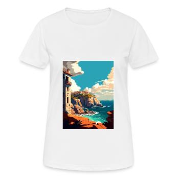 Galicien Spanien Vintage Reiseposter WPA Souvenir - Frauen T-Shirt atmungsaktiv - Weiß - Vorne - AI Model Female 172 dark (172cm)