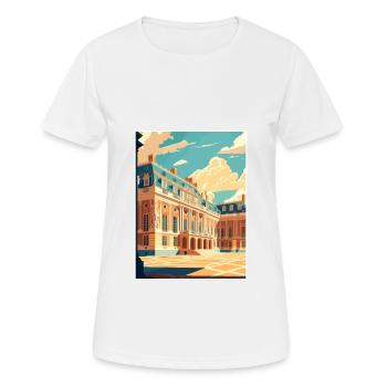 Versailles Palace West Decoration Travel Poster - Women's Breathable T-Shirt - white - Front - AI Model Female 172 dark (172cm)
