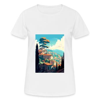 Grasse France Vintage voyage affiche WPA Souvenir - T-shirt respirant Femme - blanc - Devant - AI Model Female 172 dark (172cm)