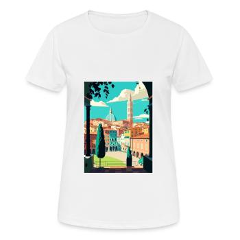 Siena Italien Dekoration Vintage Reiseposter WPA - Frauen T-Shirt atmungsaktiv - Weiß - Vorne - AI Model Female 172 dark (172cm)