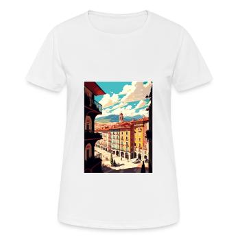Pamplona Spanien Vintage Reiseposter WPA Souvenir - Frauen T-Shirt atmungsaktiv - Weiß - Vorne - AI Model Female 172 dark (172cm)