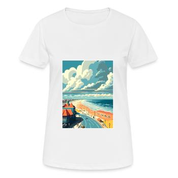Zandvoort Dekoration Vintage Reiseposter WPA Kunst - Frauen T-Shirt atmungsaktiv - Weiß - Vorne - AI Model Female 172 dark (172cm)