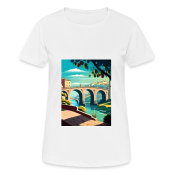 Chaves Portugal Funchal Vintage Reiseposter WPA - Frauen T-Shirt atmungsaktiv - Weiß - Vorne - AI Model Female 172 dark (172cm)