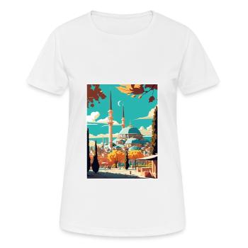 Konya Dekoration Türkei Vintage Reiseposter WPA - Frauen T-Shirt atmungsaktiv - Weiß - Vorne - AI Model Female 172 dark (172cm)