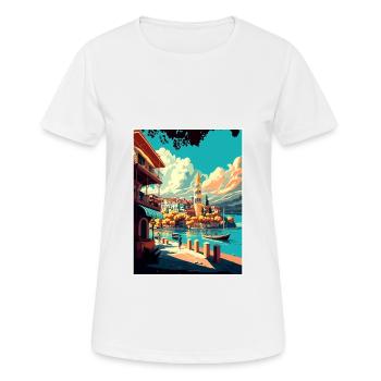 Thessalonique Grèce Décoration Affiche De Voyage - T-shirt respirant Femme - blanc - Devant - AI Model Female 172 dark (172cm)