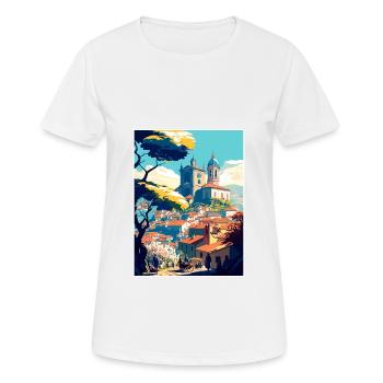 Braga Italie Vintage voyage affiche WPA Souvenir - T-shirt respirant Femme - blanc - Devant - AI Model Female 172 dark (172cm)
