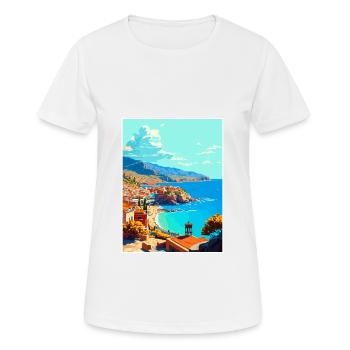 Crète Grèce Décoration Vintage Voyage Affiche WPA - T-shirt respirant Femme - blanc - Devant - AI Model Female 172 dark (172cm)