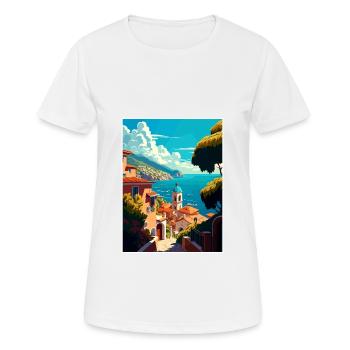 Samos Griechenland Dekoration Vintage Reiseposter WPA - Frauen T-Shirt atmungsaktiv - Weiß - Vorne - AI Model Female 172 dark (172cm)