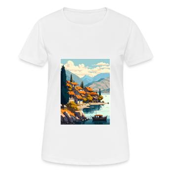 Lake Ohrid North Macedonia Albania Room Souvenir - Women's Breathable T-Shirt - white - Front - AI Model Female 172 dark (172cm)