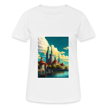 Malmö Schweden Vintage Reiseposter WPA Souvenir - Frauen T-Shirt atmungsaktiv - Weiß - Vorne - AI Model Female 172 dark (172cm)