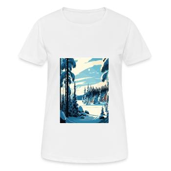 Lappland Finnland Insel Vintage Reiseposter WPA - Frauen T-Shirt atmungsaktiv - Weiß - Vorne - AI Model Female 172 dark (172cm)