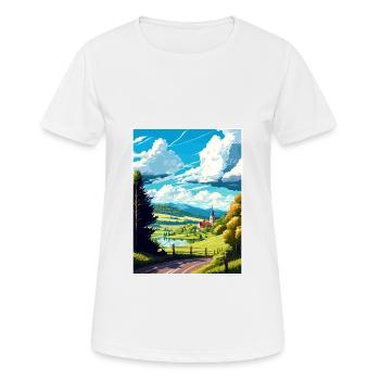 Karpacz Pologne Vintage voyage affiche WPA Souvenir - T-shirt respirant Femme - blanc - Devant - AI Model Female 172 dark (172cm)