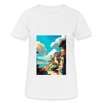 Kırsehir Türkei Vintage Reiseposter WPA Souvenir - Frauen T-Shirt atmungsaktiv - Weiß - Vorne - AI Model Female 172 dark (172cm)