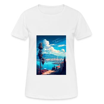 Izmir Turquie Vintage voyage affiche WPA Souvenir - T-shirt respirant Femme - blanc - Devant - AI Model Female 172 dark (172cm)