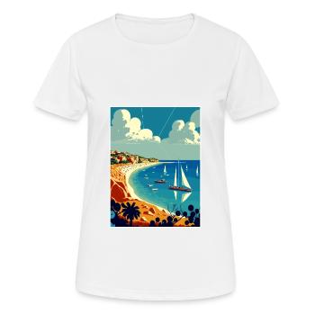 Gallipoli Turkey Vintage Travel Poster Souvenir - Women's Breathable T-Shirt - white - Front - AI Model Female 172 dark (172cm)