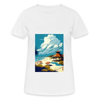 swinoujscie Pologne Affiche de voyage vintage Souvenir - T-shirt respirant Femme - blanc - Devant - AI Model Female 172 dark (172cm)