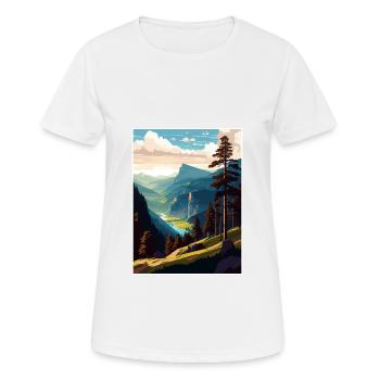 Pieniny Pologne Vintage voyage affiche WPA Souvenir - T-shirt respirant Femme - blanc - Devant - AI Model Female 172 dark (172cm)