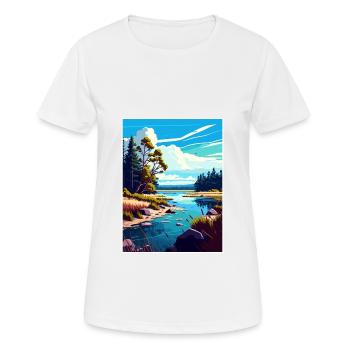 Warta Mouth Pologne Vintage voyage affiche Souvenir - T-shirt respirant Femme - blanc - Devant - AI Model Female 172 dark (172cm)