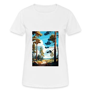 swietokrzyski Pologne Vintage Voyage Affiche WPA Art - T-shirt respirant Femme - blanc - Devant - AI Model Female 172 dark (172cm)