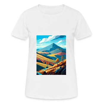 Bieszczady Pologne Vintage Voyage Poster Souvenir - T-shirt respirant Femme - blanc - Devant - AI Model Female 172 dark (172cm)