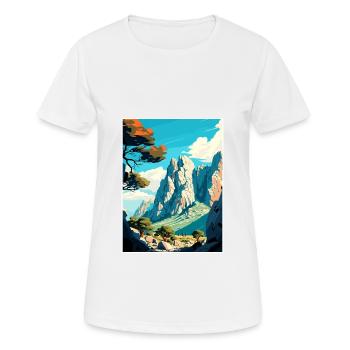 Paklenica Kroatien Vintage Reiseposter Souvenir - Frauen T-Shirt atmungsaktiv - Weiß - Vorne - AI Model Female 172 dark (172cm)