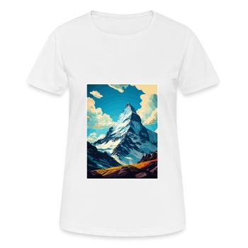 Cervin Suisse Vintage Affiche de voyage WPA - T-shirt respirant Femme - blanc - Devant - AI Model Female 172 dark (172cm)