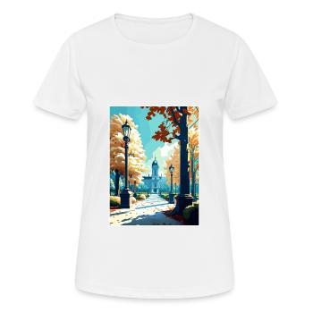 Brussels Park Belgium Vintage Travel Poster WPA - Women's Breathable T-Shirt - white - Front - AI Model Female 172 dark (172cm)