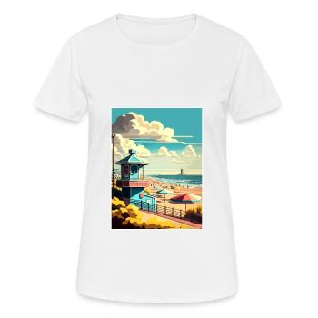 Zandvoort Niederlande Vintage Reiseposter WPA - Frauen T-Shirt atmungsaktiv - Weiß - Vorne - AI Model Female 172 dark (172cm)