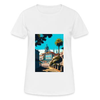 Braga Portugal Vintage voyage affiche WPA Souvenir - T-shirt respirant Femme - blanc - Devant - AI Model Female 172 dark (172cm)