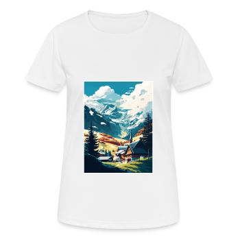 Zell Am Ziller Austria Vintage Travel Poster WPA - Women's Breathable T-Shirt - white - Front - AI Model Female 172 dark (172cm)