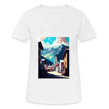 Schladming Autriche Vintage voyage affiche Souvenir - T-shirt respirant Femme - blanc - Devant - AI Model Female 172 dark (172cm)