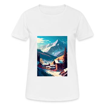 Seefeld Austria Vintage Travel Poster WPA Souvenir - Women's Breathable T-Shirt - white - Front - AI Model Female 172 dark (172cm)