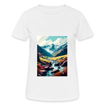 Hohe Tauern Österreich Park Vintage Reiseposter WPA - Frauen T-Shirt atmungsaktiv - Weiß - Vorne - AI Model Female 172 dark (172cm)