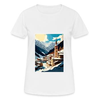 Badgastein Autriche Vintage voyage affiche Souvenir - T-shirt respirant Femme - blanc - Devant - AI Model Female 172 dark (172cm)