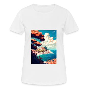 Punta Rata Kroatien Vintage Reiseposter Souvenir - Frauen T-Shirt atmungsaktiv - Weiß - Vorne - AI Model Female 172 dark (172cm)