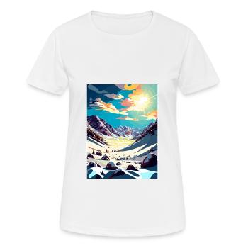 Obertauern Austria Vintage Reiseposter Souvenir - Frauen T-Shirt atmungsaktiv - Weiß - Vorne - AI Model Female 172 dark (172cm)