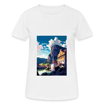 Durnstein Autriche Vintage voyage affiche Souvenir - T-shirt respirant Femme - blanc - Devant - AI Model Female 172 dark (172cm)