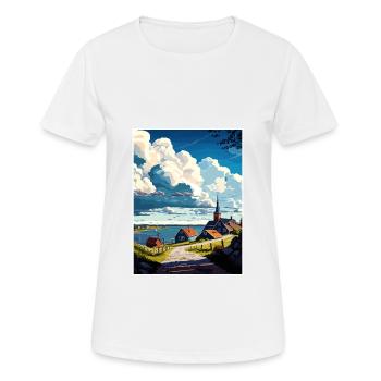 Trelleborg Suède Vintage voyage affiche Souvenir - T-shirt respirant Femme - blanc - Devant - AI Model Female 172 dark (172cm)