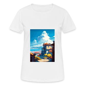 Diyarbakır Turkey Vintage Travel Poster Souvenir - Women's Breathable T-Shirt - white - Front - AI Model Female 172 dark (172cm)
