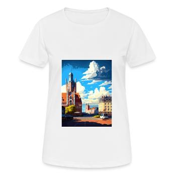 Ostrava Czech Republic Vintage Travel Poster WPA - Women's Breathable T-Shirt - white - Front - AI Model Female 172 dark (172cm)