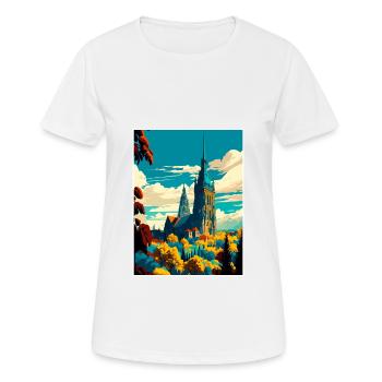 Kassel Germany Vintage Travel Poster WPA Souvenir - Women's Breathable T-Shirt - white - Front - AI Model Female 172 dark (172cm)