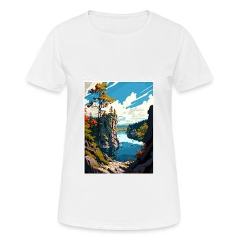 Parc national d’Ojcowski Pologne Affiche de voyage - T-shirt respirant Femme - blanc - Devant - AI Model Female 172 dark (172cm)