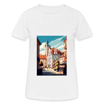 Marienbad Tschechien Reiseplakat - Frauen T-Shirt atmungsaktiv - Weiß - Vorne - AI Model Female 172 dark (172cm)