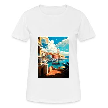 Heraklion Griechenland Dekoration Vintage Reiseposter - Frauen T-Shirt atmungsaktiv - Weiß - Vorne - AI Model Female 172 dark (172cm)