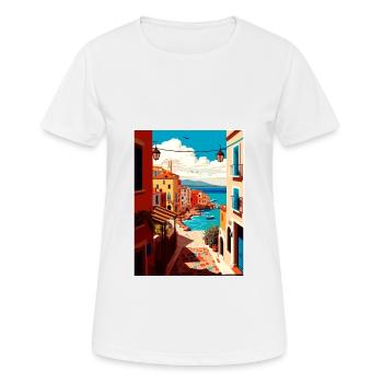 Chania Griechenland Dekoration Vintage Reiseposter WPA - Frauen T-Shirt atmungsaktiv - Weiß - Vorne - AI Model Female 172 dark (172cm)