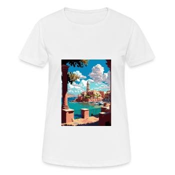 Chania Griechenland Dekoration Vintage Reiseposter WPA - Frauen T-Shirt atmungsaktiv - Weiß - Vorne - AI Model Female 172 dark (172cm)