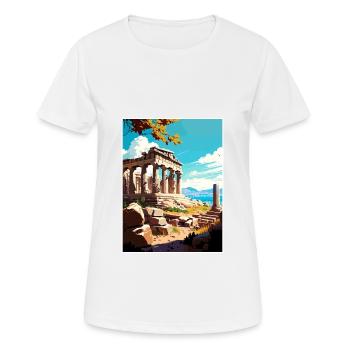 Athens Greece Decoration Vintage Travel Poster WPA - Women's Breathable T-Shirt - white - Front - AI Model Female 172 dark (172cm)