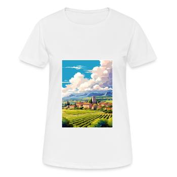 Provence Frankreich Vintage Reiseposter WPA Souvenir - Frauen T-Shirt atmungsaktiv - Weiß - Vorne - AI Model Female 172 dark (172cm)